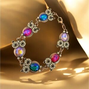 Elegant Multicolor Owl Bracelet